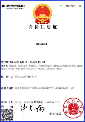 TELEDECARE商标证书